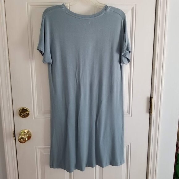 Lou & Grey Signature Soft Cozy Slate Blue Dress Stretch Jersey Knit Size Small - Picture 2 of 8